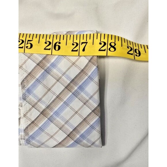 GUESS Long Sleeved Men's Shirt 100% Cotton Size M - Blue/Beige/White - Picture 9 of 12